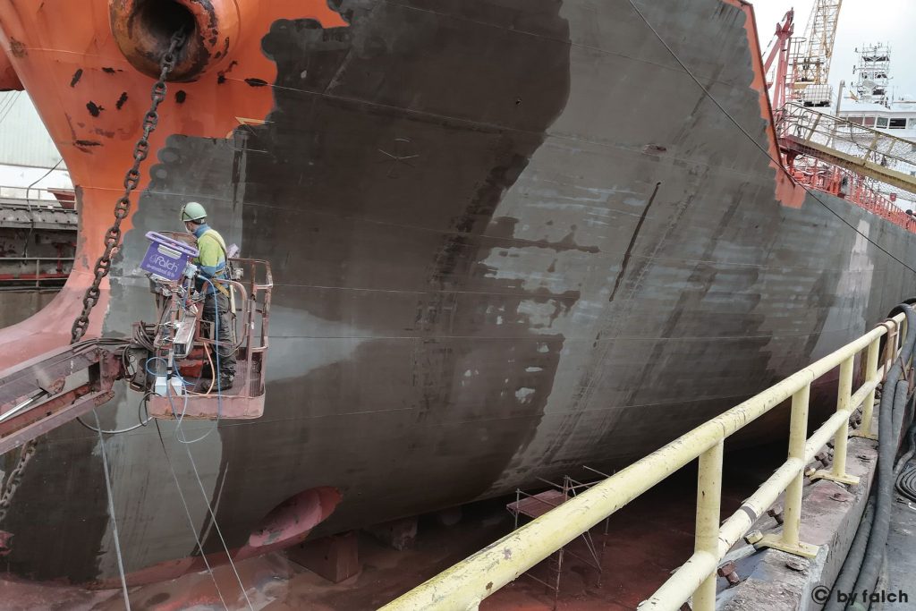 شستشو کشتی با واترجت 2500 بار فالش