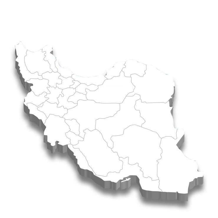 imgi 78 iran 3d map with borders regions its capital 667085 363